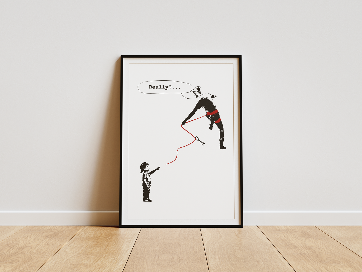 "BOY WITH BELAY" ART PRINT POSTER (12" X 18")