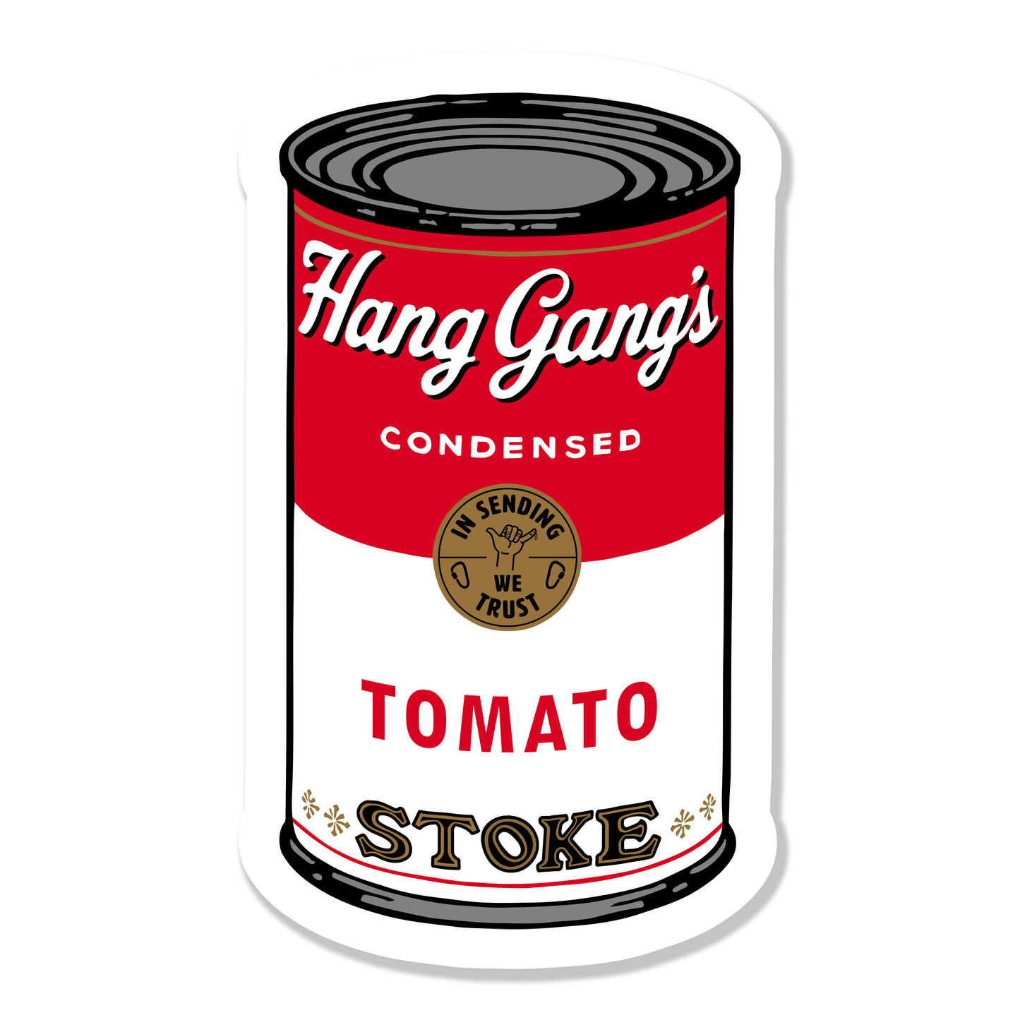 "CONDENSED TOMATO STOKE" STICKER DECAL