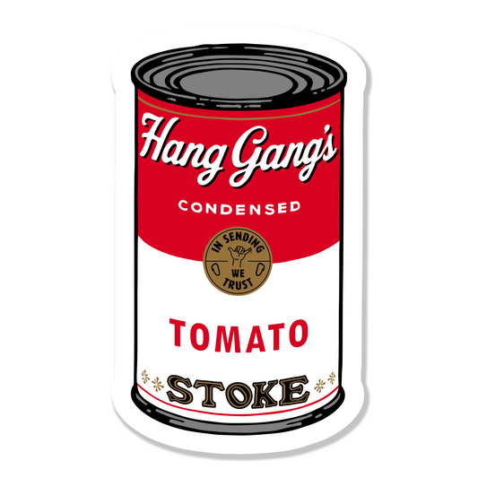 "CONDENSED TOMATO STOKE" STICKER DECAL
